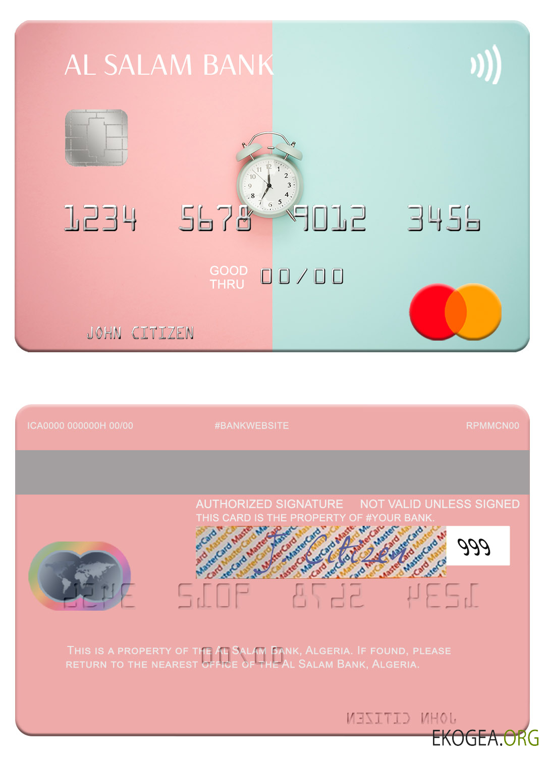 Carte Mastercard de la Banque Al Salam d'Algérie